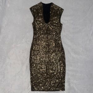 Vintage papermoon gold sequins like dress